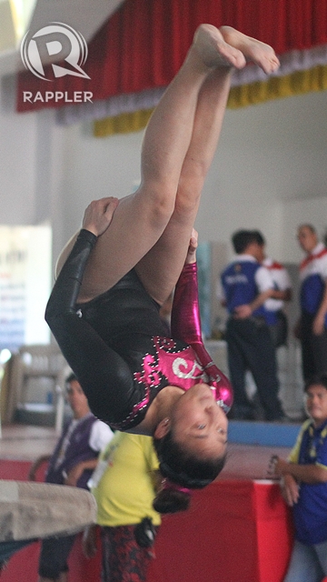 PERFECT. Reynoso executed her routine perfectly en route to numerous gold medals. Photo by Rappler/Kevin dela Cruz.