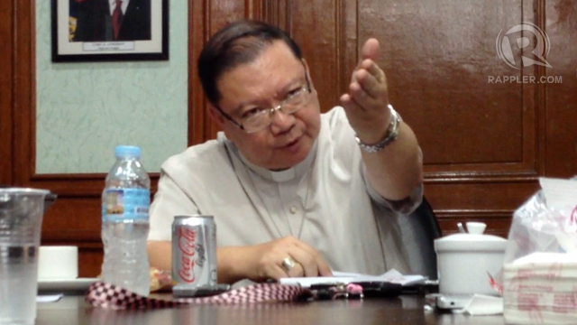 ISSUING DENIAL. Parañaque Bishop Jesse Mercado denies diverting millions of funds meant for calamities.