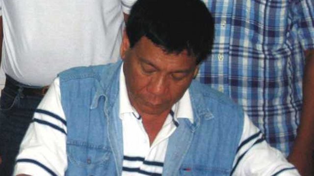 Davao City Vice-Mayor Rodrigo Duterte (FILE PHOTO)