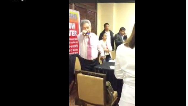 DRUNK? An OFW from Canada says Ampeso was drunk and loud during office hours. Screenshot from Youtube video. 
