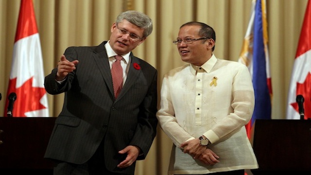 TIES. Canadian Prime Minister Stephen Harper has announced a commitment to inject further investments in the country for the next three years. Photo by Malacañang Photo Bureau.