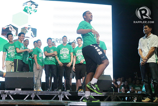 ANIMO. Perkins and the Archers celebrated their championship on Thursday. Photo by Rappler/Alvin Alivia.