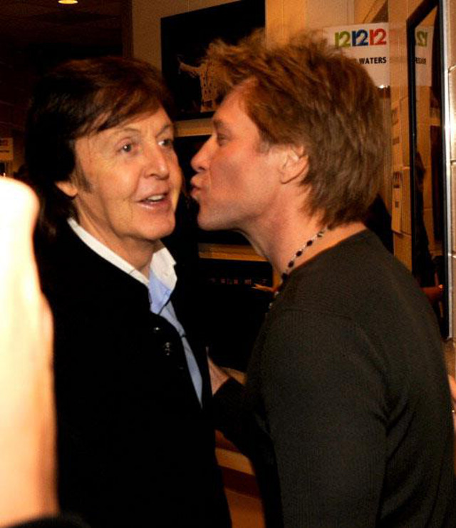 Sir Paul McCartney and a playful Bon Jovi