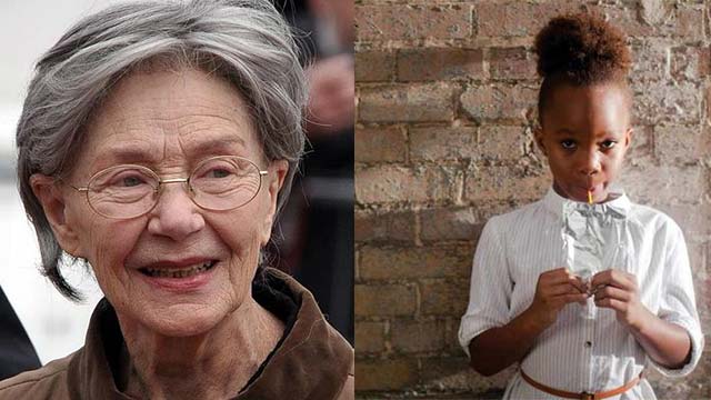 Emmanuelle Riva photo by Georges Biard(left) and Quvenzhane Wallis photo taken from her Facebook page(right)