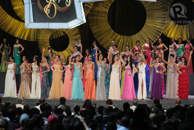 GOLDEN TOP 15. Hopeful finalists at Bb Pilipinas Gold last April 14. The question and answer portion determined the cream of this crop.