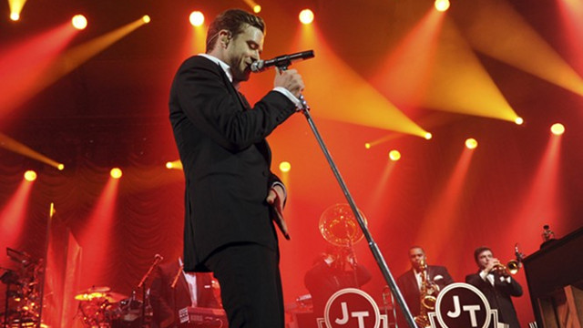 LEADER OF THE PACK. JT has been channeling old Hollywood and new soul, such as in this DirecTV performance last February. Photo by Frank Micelotta/Picture Group, from justintimberlake.com