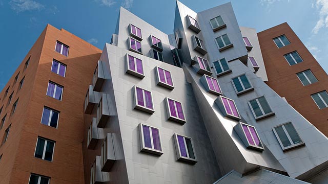 MIT Building 32 (Stata). Photo by Emmanuel Huybrechts from Wikimedia Commons