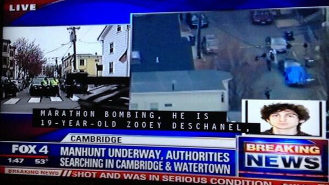 MISTAKEN IDENTITY. Boston bombing suspect wrongly identified. Photo from @peterogburn's Twitter account