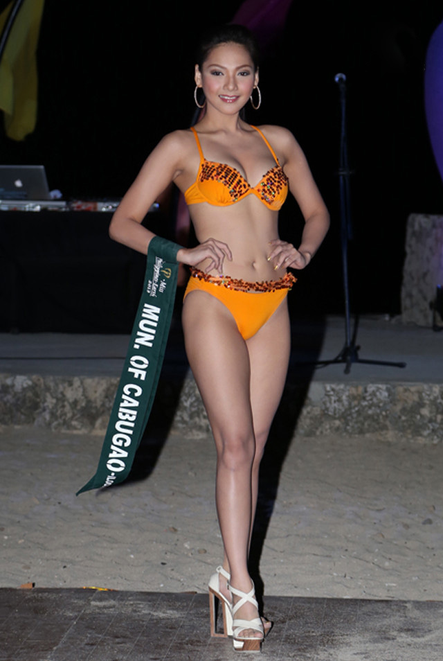 SWIMWEAR COMPETITION. Jannie Loudette Alipo-on at the swimwear competition on April 13 at Golden Sunset Resort, Batangas. Photo courtesy of Carousel Productions