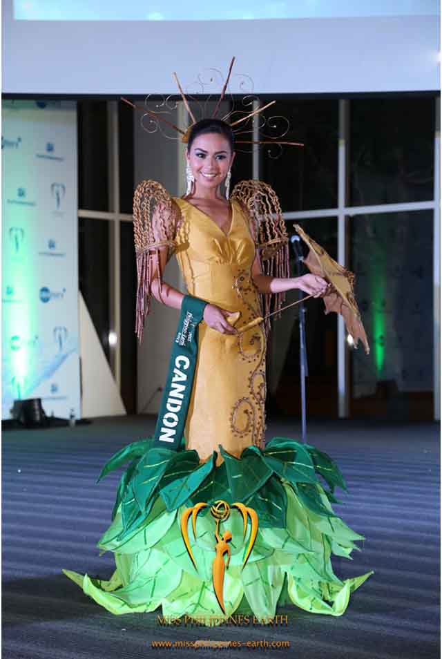 CULTURAL COSTUME COMPETITION. Dianne Tongol at the cultural costume competition on April 19 at SM Mall of Asia, Pasay. Photo courtesy of Carousel Productions