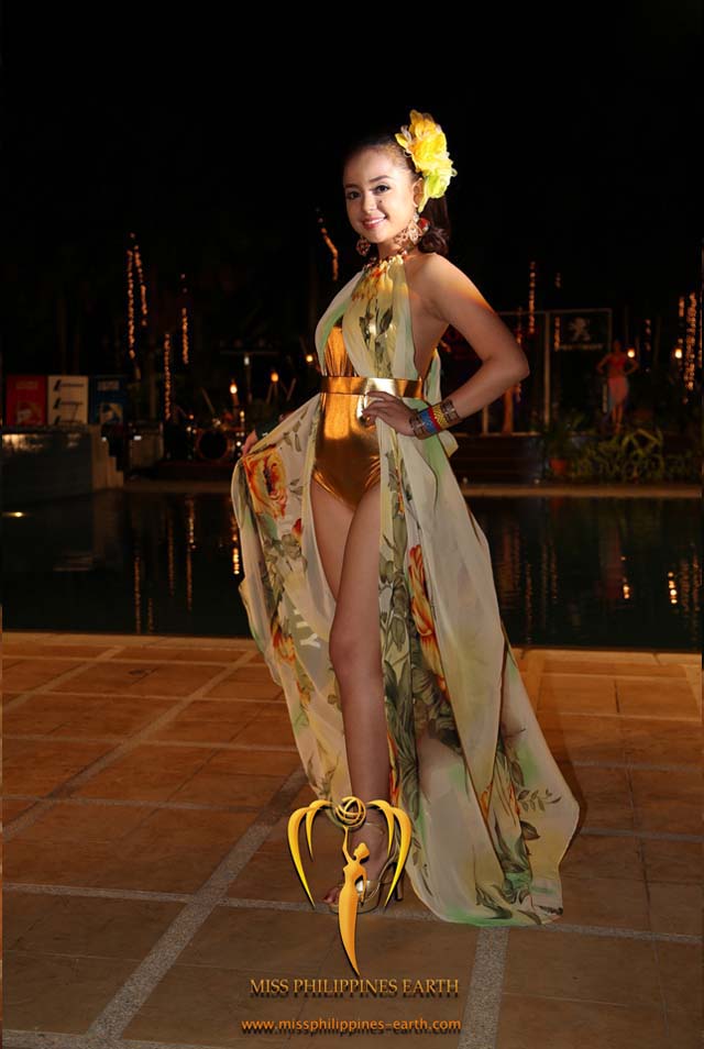 RESORTWEAR COMPETITION. Sharmaine Michelle Reyes at the resortwear competition on April 12 at Hotel Pontefino & Residences, Batangas. Photo courtesy of Carousel Productions