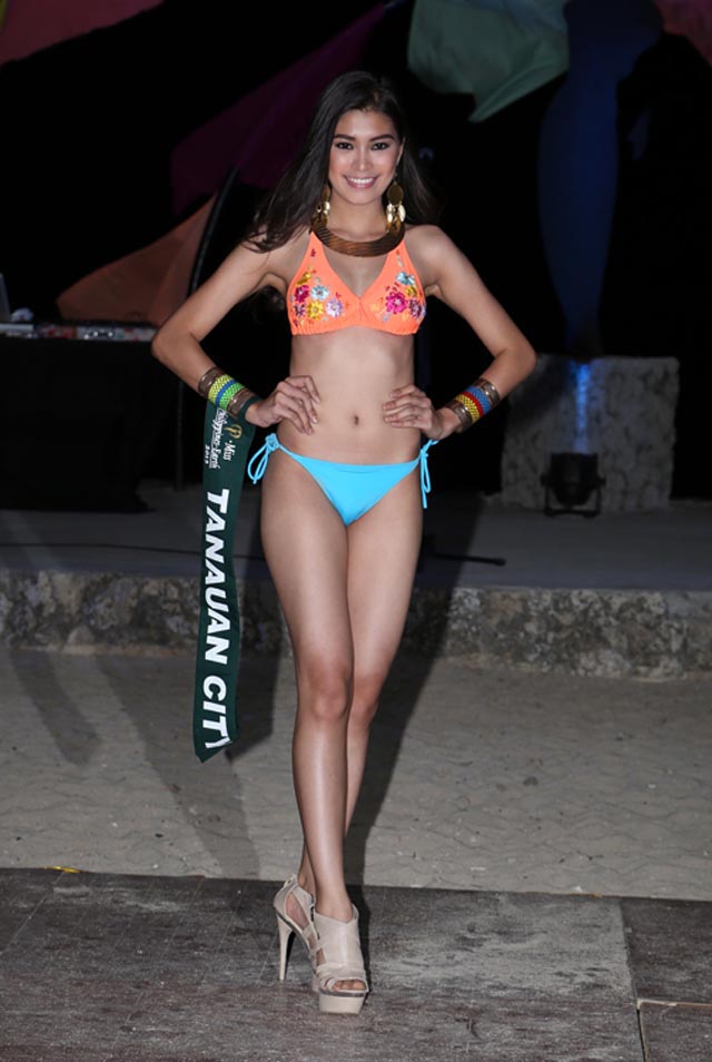SWIMWEAR COMPETITION. Kristel Guelos at the swimwear competition on April 13 at Golden Sunset Resort, Batangas. Photo courtesy of Carousel Productions
