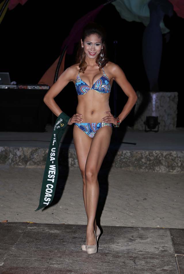 SWIMWEAR COMPETITION. Alma Cabasal at the swimwear competition on April 13 at Golden Sunset Resort, Batangas. Photo courtesy of Carousel Productions