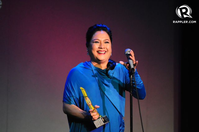 BEST ACTRESS. Gina Alajar received the award for her stellar performance in 'Mater Dolorosa' 