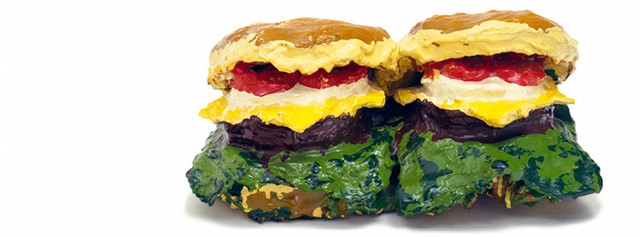 MORE DAYS FOR ART. Claes Oldenburg's 'Two Cheeseburgers, with Everything (Dual Hamburgers),' 1962. Image from the MoMA Museum of Modern Art Facebook page