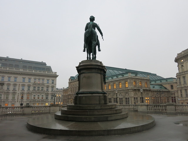 A statue of Archduke Albrecht at the Albertina Museum