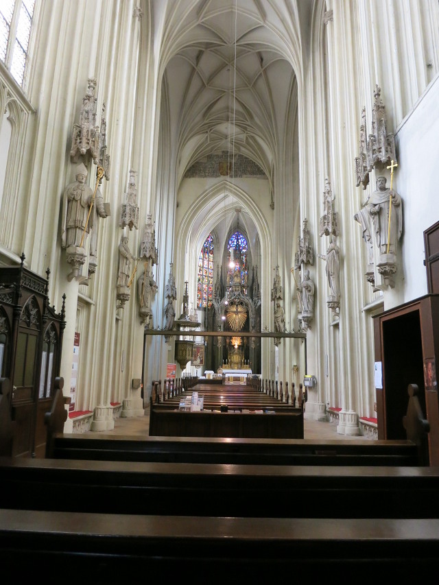 The interior of Maria am Gestade church