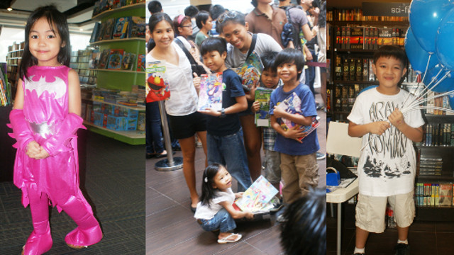 HAPPY KIDS, INDEED. FCBD helps jumpstart a fondness for reading and promotes literacy among the younger generation. Photo by Rappler/Alexandra Leal