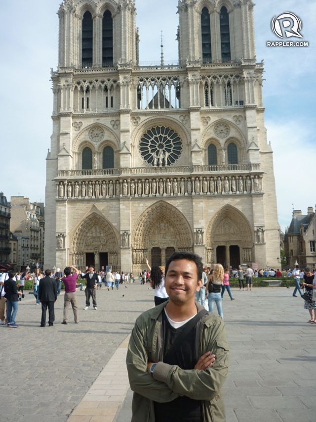 The author in front of the cathedral