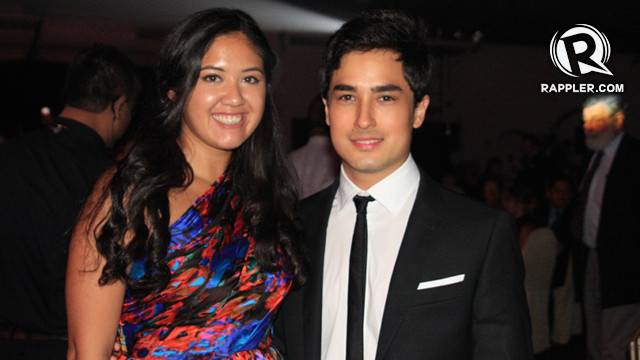 BUDDIES. Rappler intern Mica Romulo with Lotus F1 Junior Team member Marlon Stockinger at the Manila Speed Show gala last May 3 at The Tent, Manila Hotel. Photo by Fung Yu