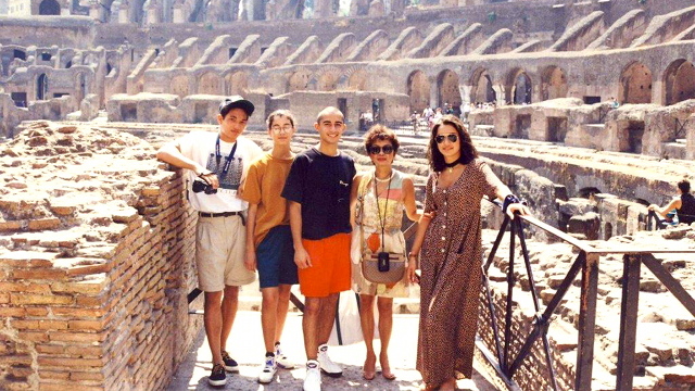 AT THE COLISEUM, 1993. When I was 18, we spent 21 days traveling across Italy. I was a different person after that trip. Traveling can do that to you, just like living in another country.