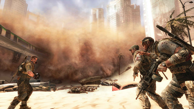 SANDBLASTED. The only way to fight a sandstorm is to wait it out. All images taken from the official Spec Ops: The Line (www.specopstheline.com) website