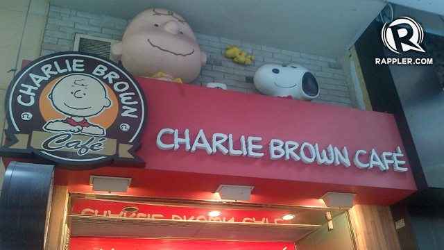 ANTICIPATION. The entrance to the Charlie Brown Café.