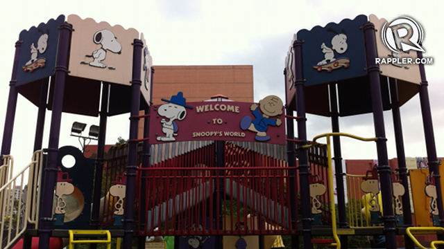REQUISITE PLAYGYM. Peanuts-themed play area for kids