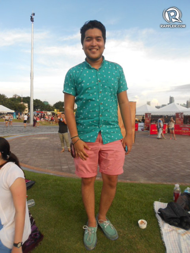 TOUGH GUYS WEAR PINK. Wanderland's male citizens like Carlo Rosales aren't afraid of wearing bright outfits either