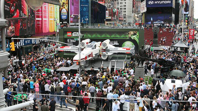LEGO X-WING. Lego builds its largest model to date for Cartoon Network's 'Yoda Chronicles'. Photo from the Lego Facebook page