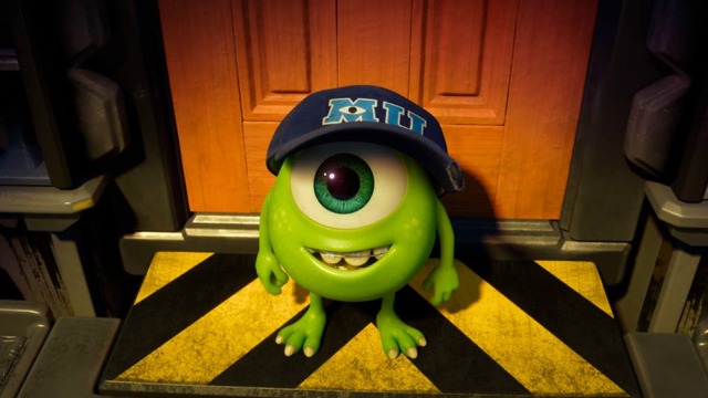 WIDE-EYED. A baby Mike Wazowski is awestruck by his first trip to the Scare Factory. Photo from the Disney Pixar Facebook page