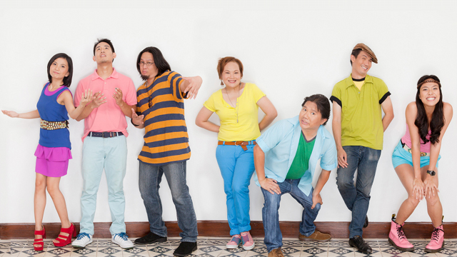 'FOLLOW YOUR FEET.' Gabe Mercado (3rd from right) with members of Silly People's Improv Theater (SPIT). Catch them at Manila Improv Festival 2013 on June 25 to 30 at the PETA Theater. Photo by Shaira Luna