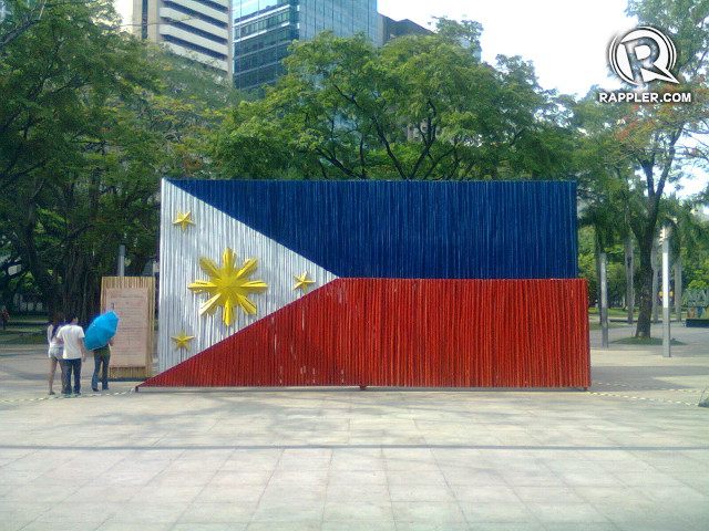 RESILIENT. A giant bamboo flag installation commemorates the Filipino spirit. All Photos by Ira Agting