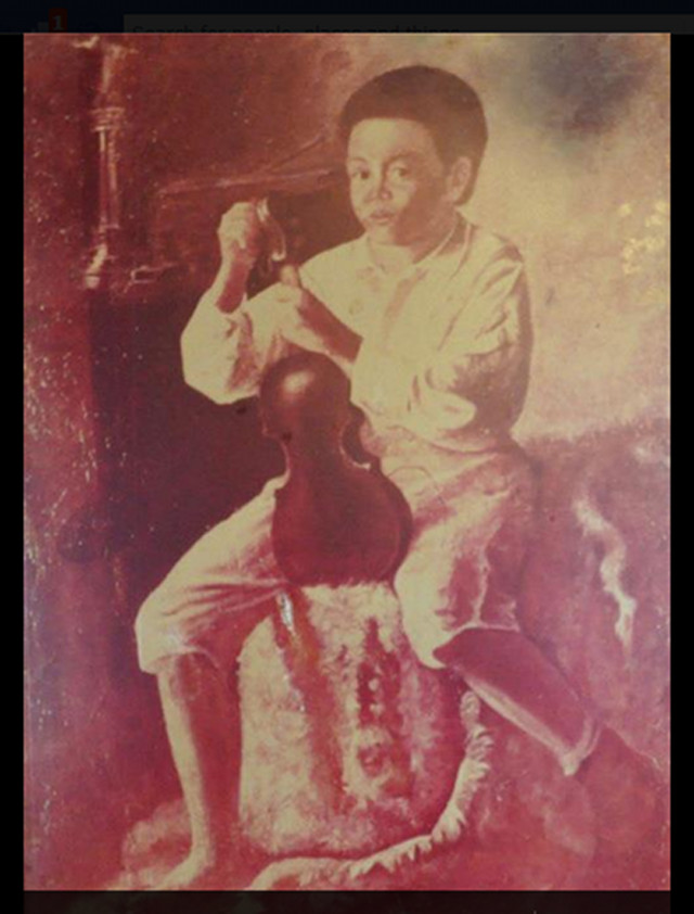 EL VIOLINISTA. Manuel Luna, like his brother Juan Luna, was also gifted with artistic talent. The first was a violinist, and the second, a painter. Photo used with permission from Discovering the Old Philippines: People, Places, Heroes, Historical Events on Facebook