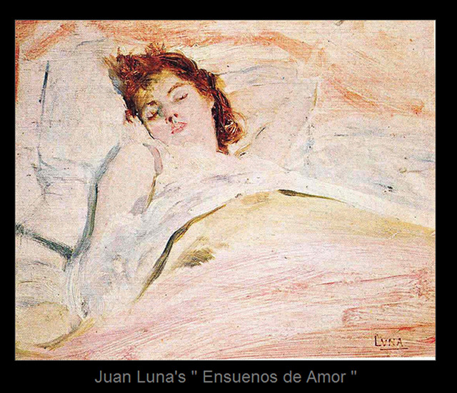 ENSUENOS DE AMOR. The lady in this oil on wood painting is Maria de la Paz Pardo de Tavera, Luna’s wife whom he killed by gunshot because of jealousy. Photo used with permission from Discovering the Old Philippines: People, Places, Heroes, Historical Events on Facebook