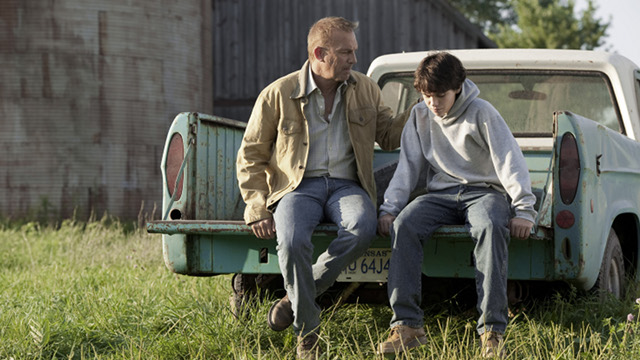 PARENTAL GUIDE. Kevin Costner (with Dylan Sprayberry) plays Jonathan Kent, Superman’s wise, earthbound dad