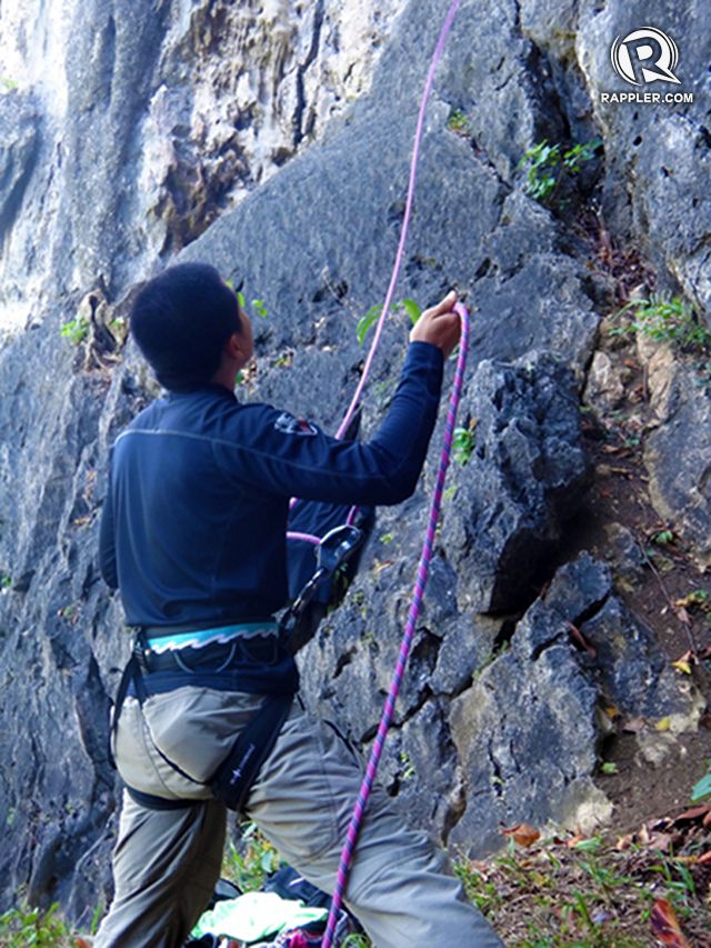TRUSTING AND FALLING. When rock climbing, your belayer is your anchor, and your savior should you fall. Photo by Rhea Claire Madarang