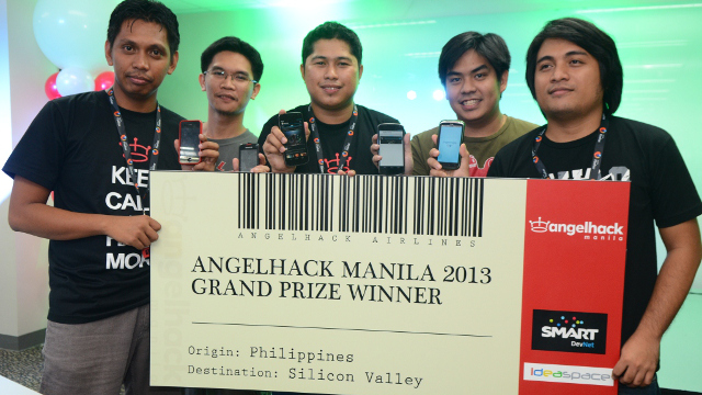 TEAM PAGESNAPP. Filipino brains en route to Silicon Valley. Photo courtesy of AngelHack Manila