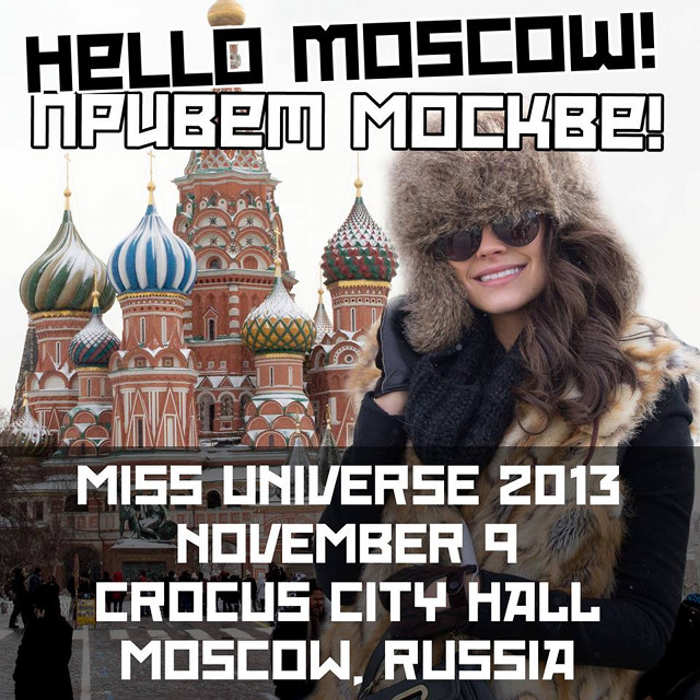 RUSSIA-BOUND. Miss Universe 2013 will be in Moscow. Image from The Official Miss Universe Facebook page