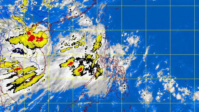 RAINSHOWERS. MTSAT enhanced-IR satellite image as of 6:00 pm by PAGASA