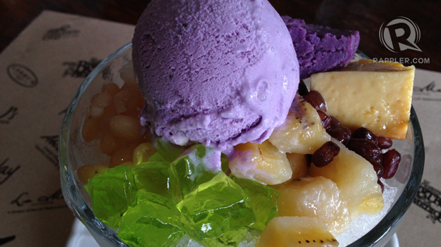 COOL DOWN. Abe's halo-halo with a scoop of ube ice cream