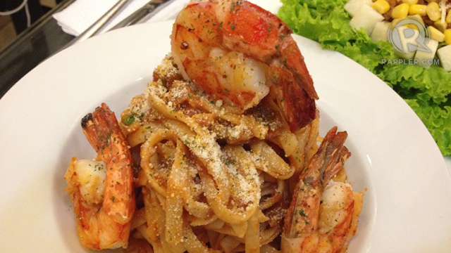 SHRIMP ETOUFEE PASTA. A satisfying mix of shrimp and pasta, for seafood lovers who like heavier meals before their decadent dessert