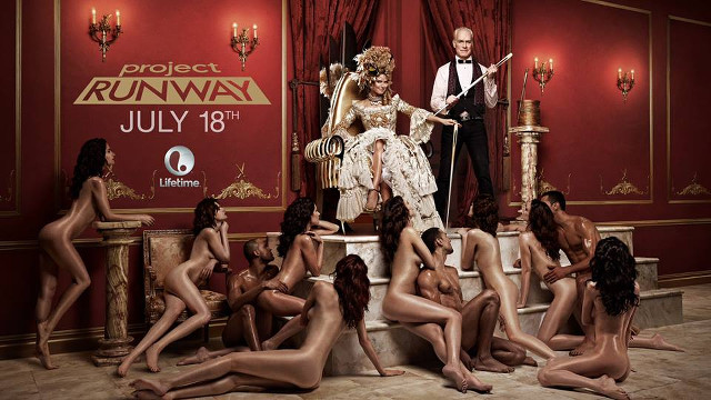 TOO HOT? The original version of this promotional artwork for 'Project Runway' is banned in Los Angeles. Image from the 'Project Runway' Facebook page