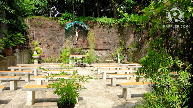 MASS AT THE RUINS. A chapel adjacent to the main church still welcomes the faithful