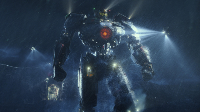 ROBOT ACTION. Jaegers deliver the mech combat badassery. Photo courtesy of Warner Bros. Pictures