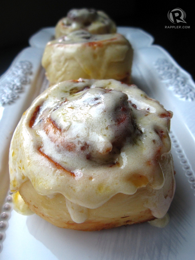My first homemade cinnamon rolls – aren’t they pretty? Photo by Sam Oh