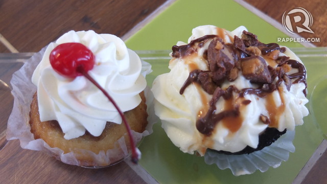 FLAVORS THAT ROCK. The Elvis cupcake (right) is another must-try