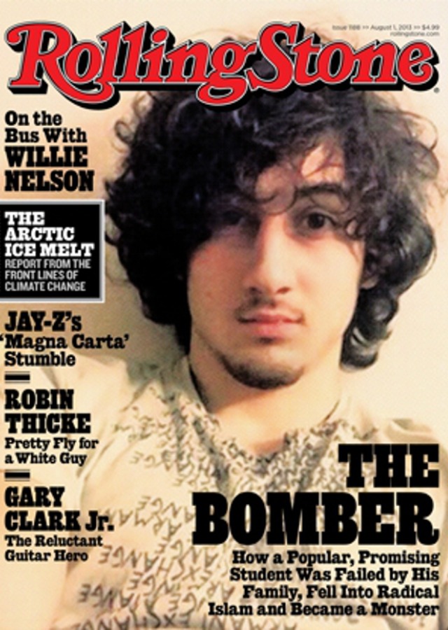 'THE BOMBER.' Outrage for Rolling Stone's new cover boy. Photo from www.rollingstone.com