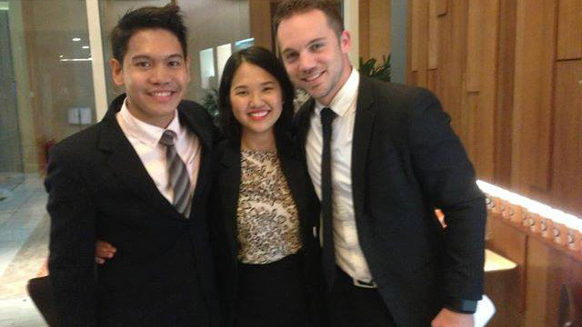 THE TOP THREE. Alexis Bauduin (right) emerged as the unofficial 3rd-best contender before Fernandes sent him packing. Photo from the Jonathan Yabut-The Apprentice Asia Official Fanpage