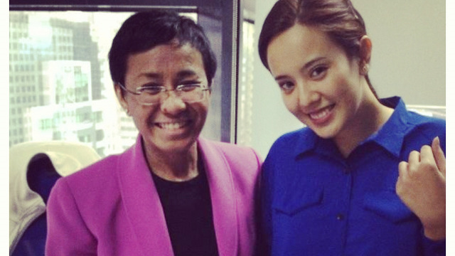 DREAM COME TRUE. Victoria's first visit to the Rappler HQ where she met Rappler's Maria Ressa. Photo by Kai Magsanoc